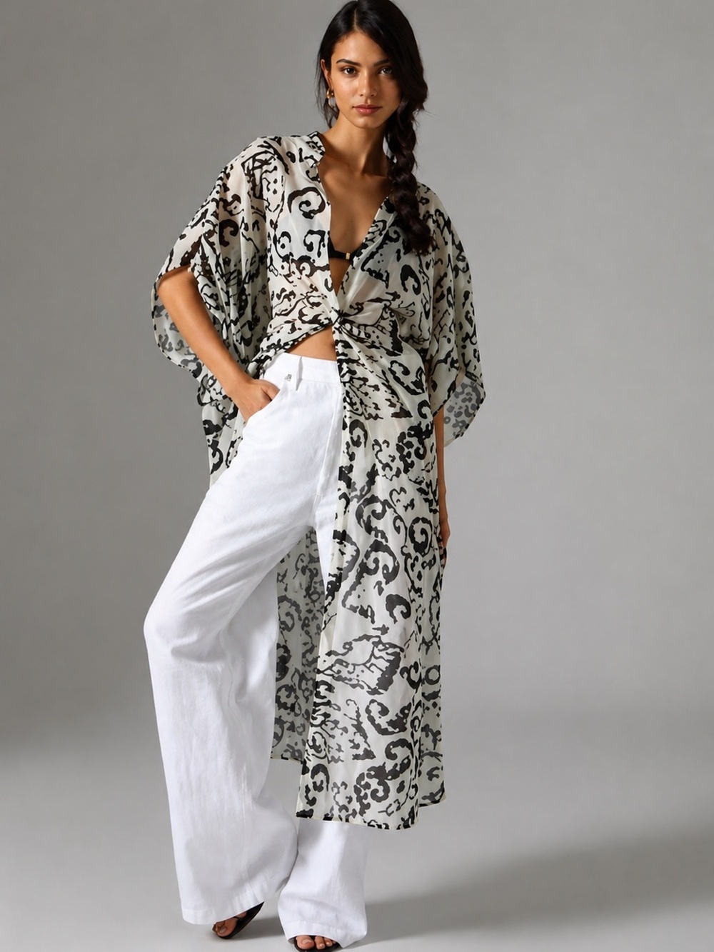 Anthropologie Button Kaftan Dress ASO Tracy Quartermaine General Hospital Sz-OS